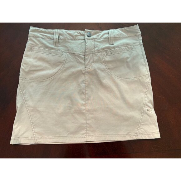 Athleta Active Quick Dry Dipper Casual Utility Skirt Skort in Tan Size 8 - Picture 2 of 12